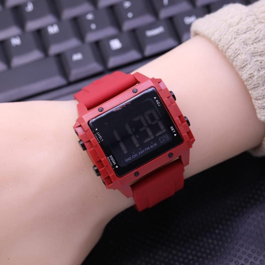 Jam Tangan Wanita F0XXIL Digital Body Segi Strap Rubber