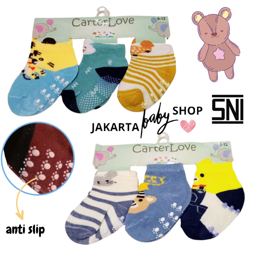 KAOS KAKI BAYI 3D 0-12 BULAN CARTER LOVE 385401