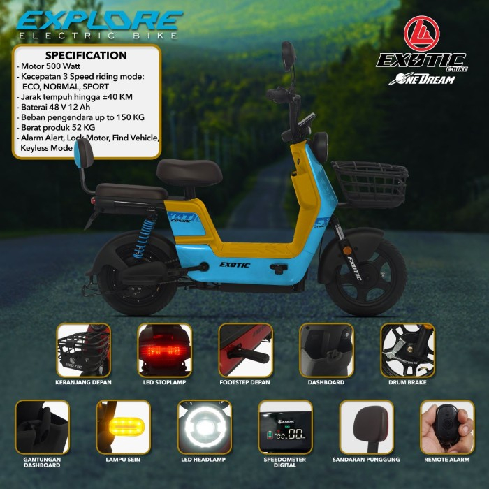 SEPEDA LISTRIK EXOTIC EXPLORE Garansi Resmi by Pacific Exotic