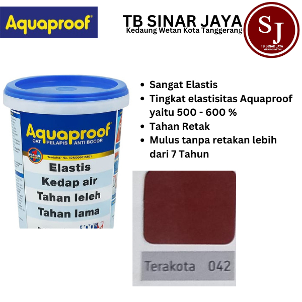 Aquaproof Cat Pelapis Antio Bocor Kemasan 20kg - 042 Terakota