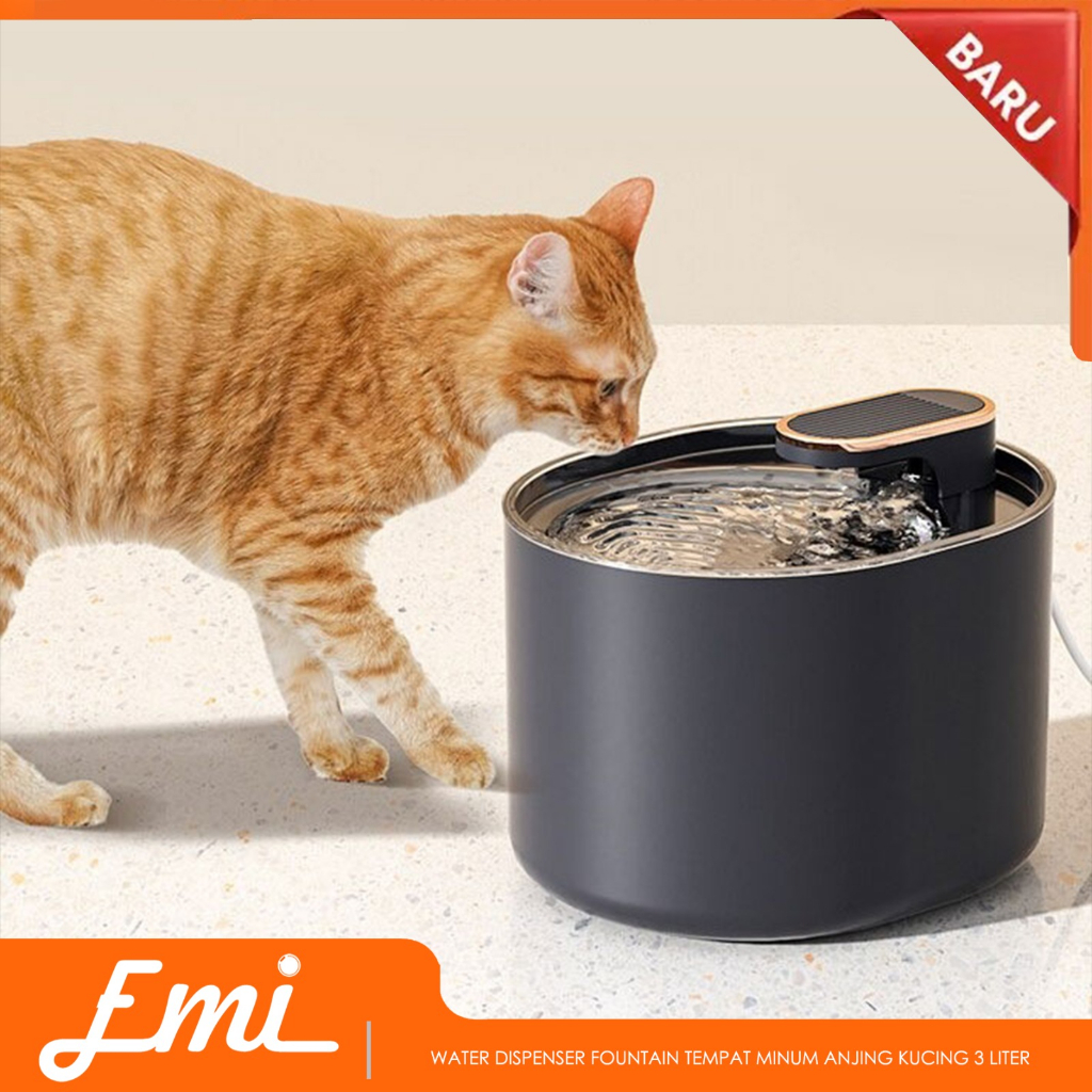 Tempat Minum Hewan Peliharaaan Anjing Kucing Water Fountain 3 Liter