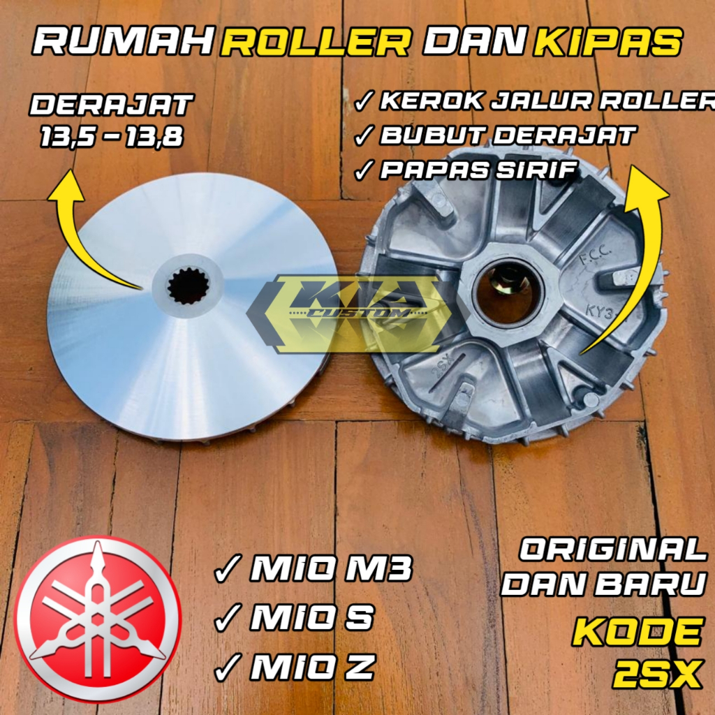 PULLEY SET MIO M3 MIO Z MIO S CUSTOM RACING RUMAH ROLLER KIPAS PULLY MIO M3 BUBUT CUSTOM
