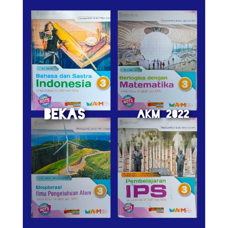 Matematika,Bahasa Indonesia, IPA, IPS, Bahasa Inggris,PPKn SMP Kelas 3 AKM 2022 Platinum