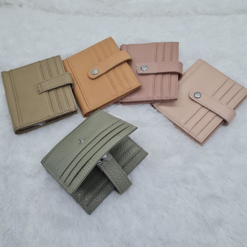 Carina Leather small folded wallet card holder / dompet lipat kecil