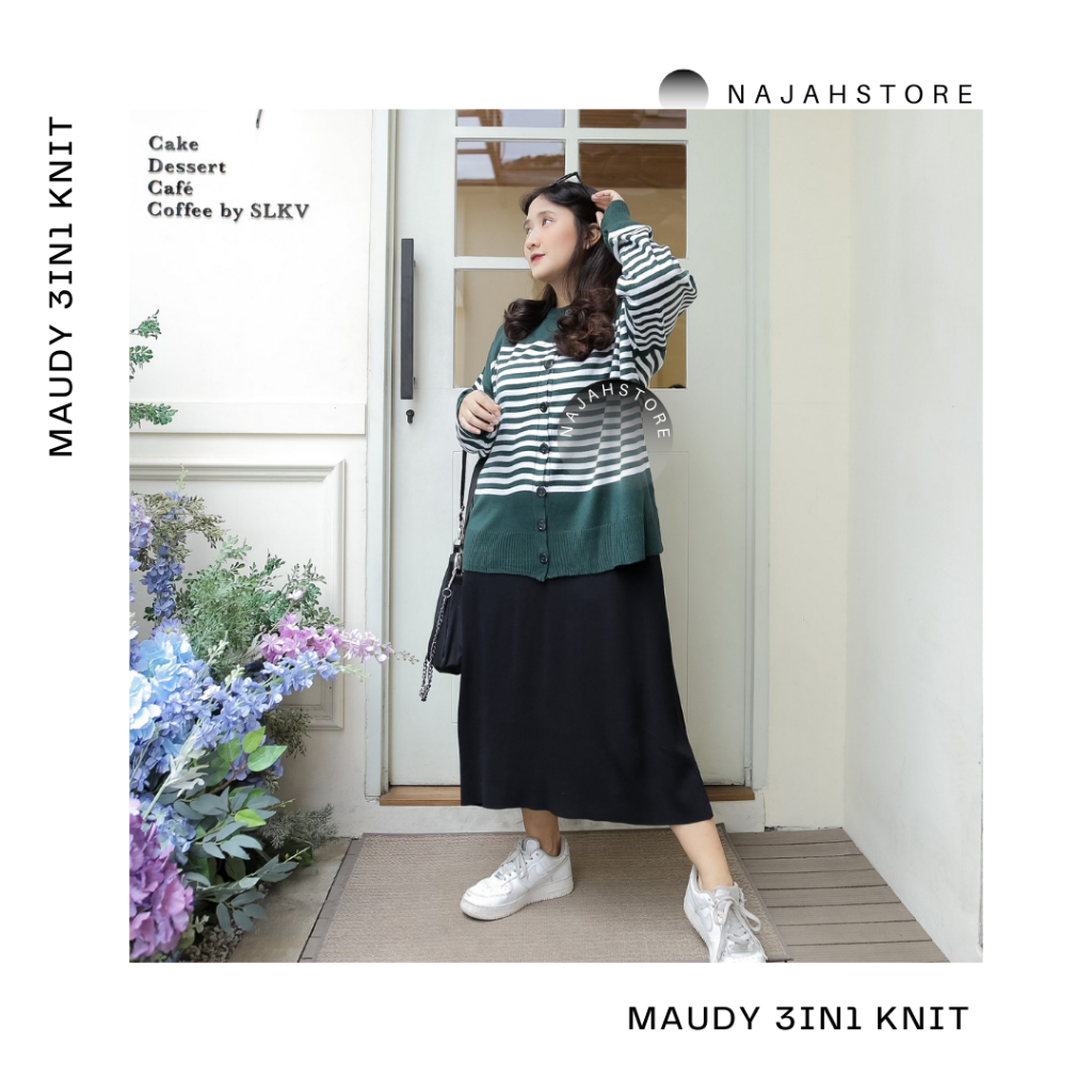 najahstore Maudy cardigan sweater stripe