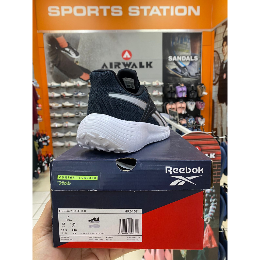 Reebok Lite 3.0 Black Silver HR0157 Women's Shoes Original