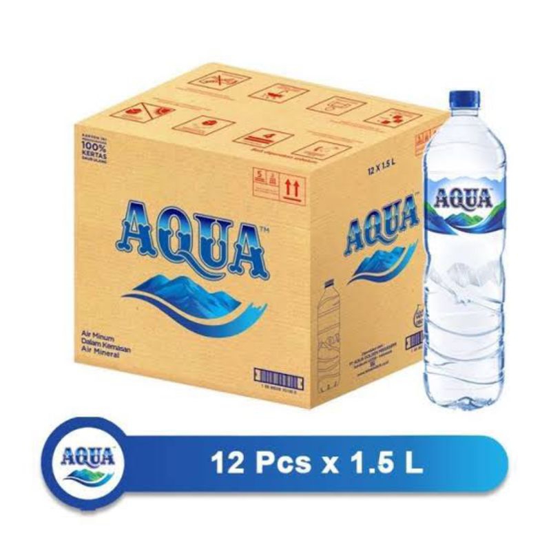 Aqua Botol 1500 1 Dus isi 12 Botol