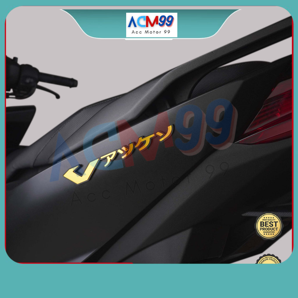 2pcs Emblem logo Vario timbul akrilik garnish vario