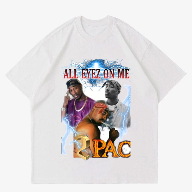 BAJU KAOS VINTAGE 2PAC “ALL EYEZ ON ME” |T-SHIRT VINTAGE 2PAC SHAKUR| BAJU KAOS OVERSIZE UNISEX