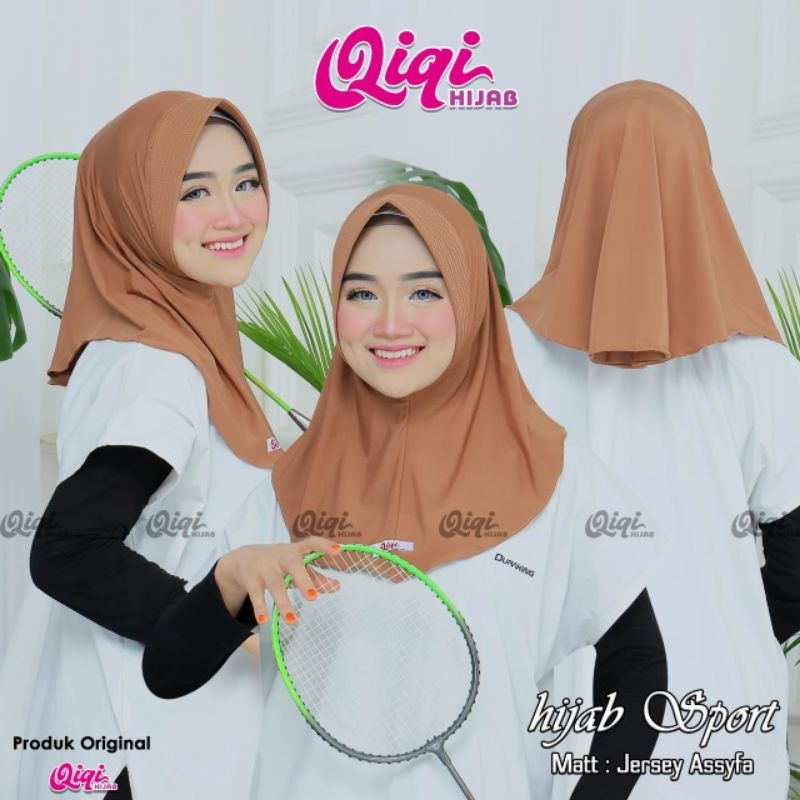 (HIJAB SPORT) •jilbab instan jersey•jilbab olahraga•kerudung instan•hijab sport