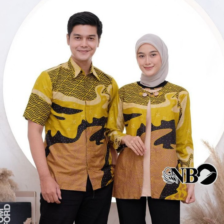 Batik Couple Modern Atasan Blouse Batik Kerja Kantor Wanita Seragam Batik M L XL XXL