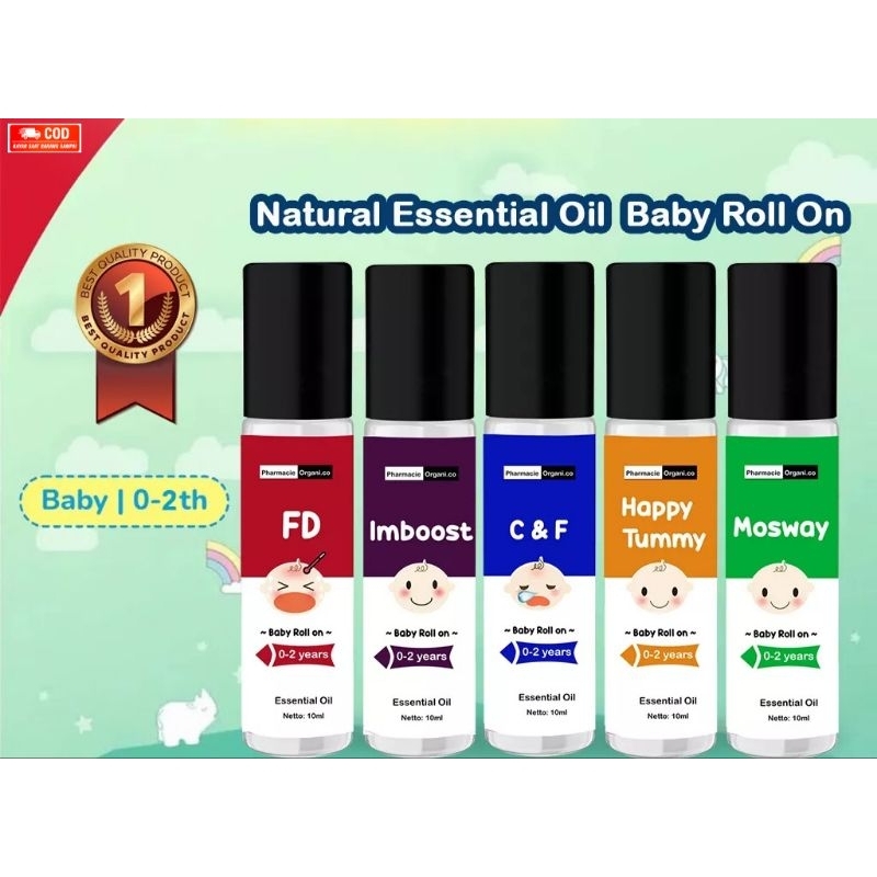 Baby Roll On Essential Oil Aromaterapi Organico 0-2 Tahun