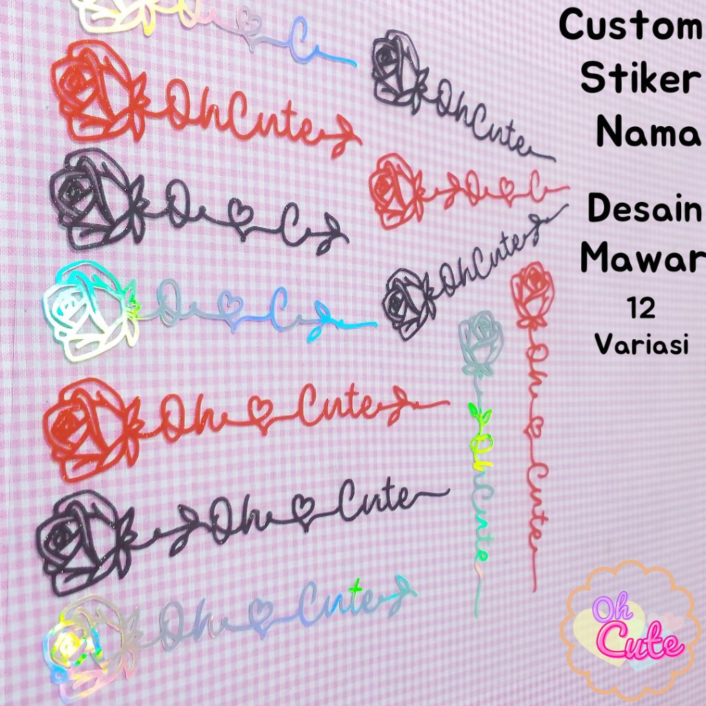 

Custom Sticker Nama Desain Mawar