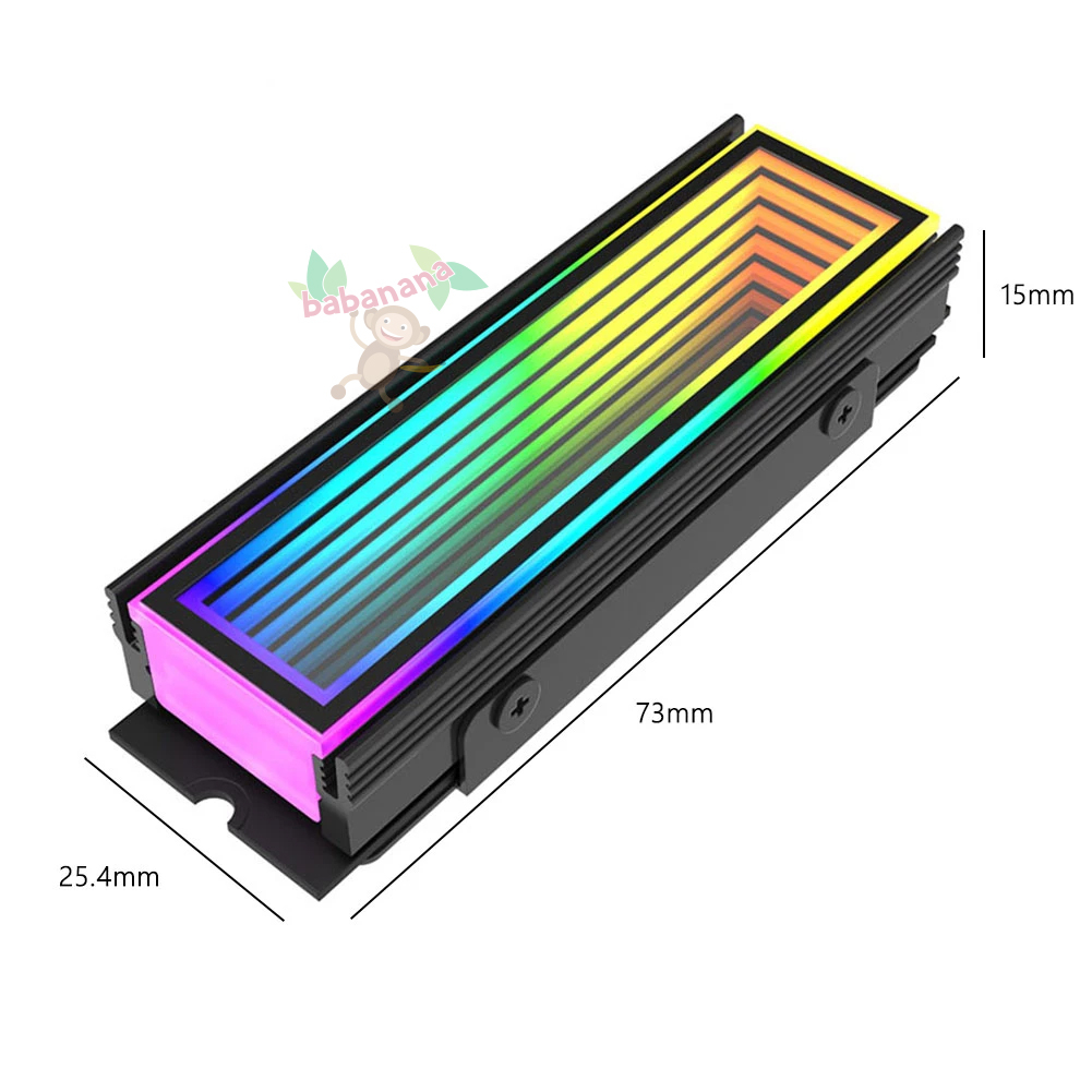 HEATSINK ARGB 3 PIN 5V FOR M.2 NVME M.2 SATA SSD 2280 COOLER PENDINGIN