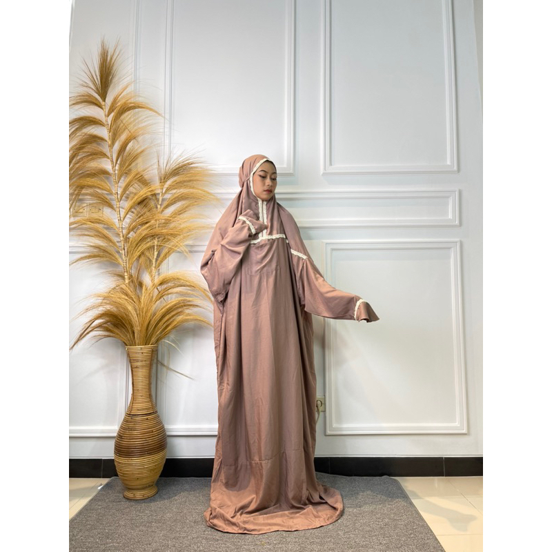 (free tasbih digital) MUKENA HADRAMAUT TERUSAN/LAJURAN RAYON SUPER JUMBO