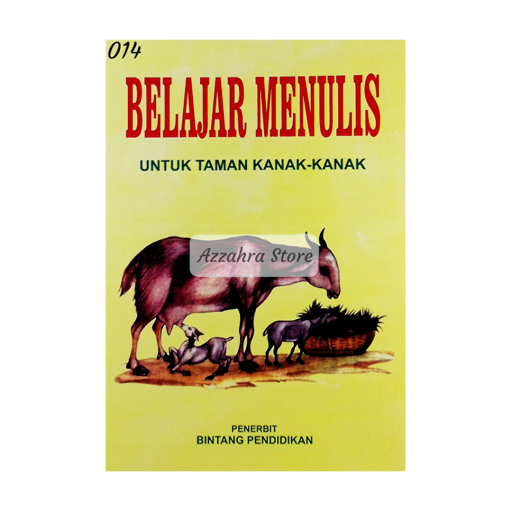 Buku LKS Anak TK Paud TPA SD MI Kelas 1 Belajar Menulis Gambar Kambing Bintang Pendidikan Indonesia