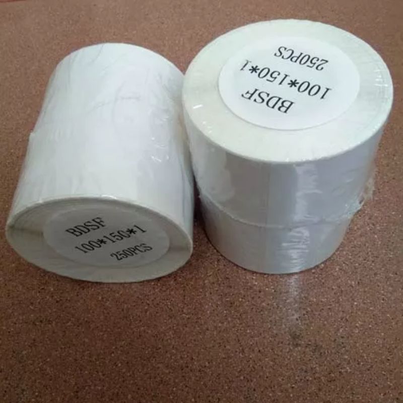 kertas label printer thermal 100x150 250pcs kertas resi online shop