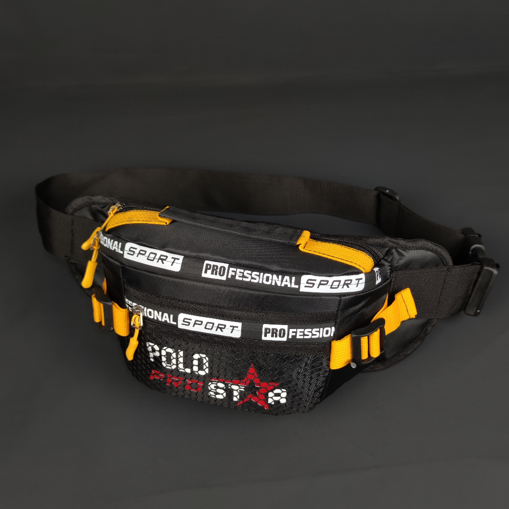 POLO PROSTAR - Waistbag Waterproof Bahan Nilon Parasut Tas Pinggang &amp; Selempang Bahu