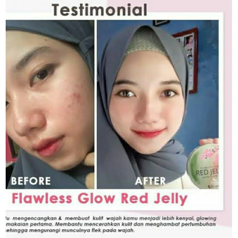 BPOM RED JELLY BISA COD MASK GLOWING SKIN ORIGINAL