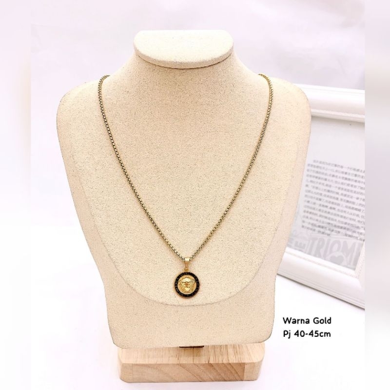 Kalung Titanium asli  Premium Quality anti karat anti alergi necklace Stainless steel kl2