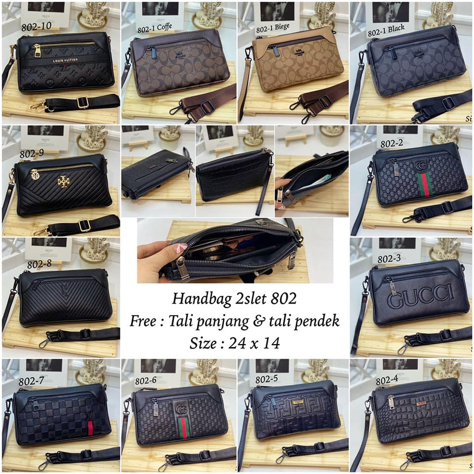 clutch wanita elvi coach 2ruang import best quality