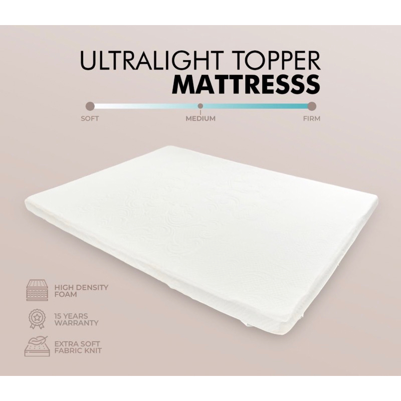 Kasur MATRAS ULTRALIGHT TOPPER TINGGI 10cm (GARANSI 5 TAHUN)