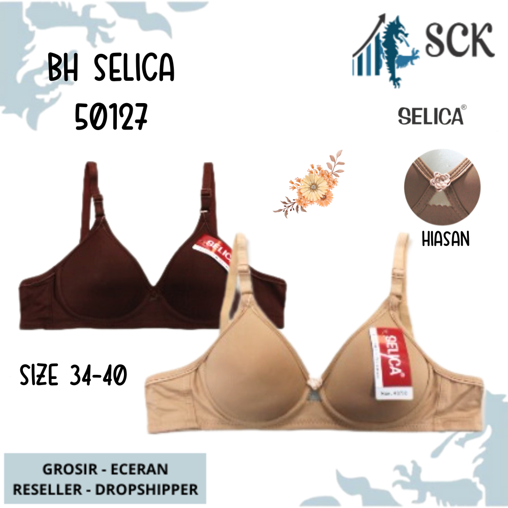 BH SELICA 50127 Motif Busa Tipis Tanpa Kawat / BH Busa Tipis Soft / Pakaian Dalam Wanita