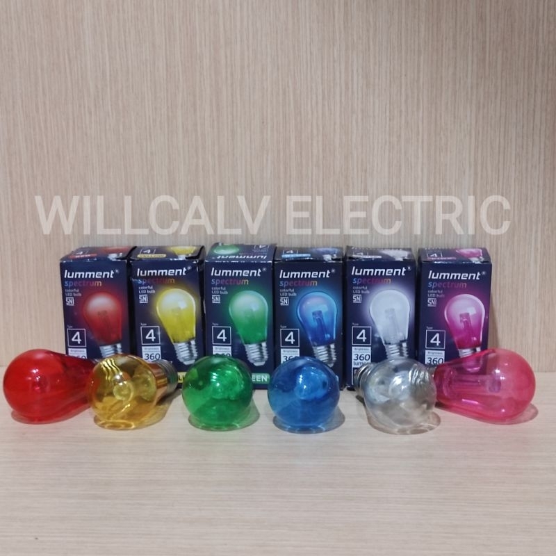 Lampu LED warna Dekorasi lumment spectrum type 4 E27 / Lampu dekorasi warna Lumment spectrum type 4 E27