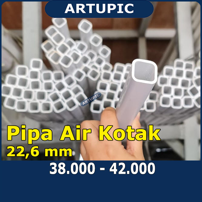 Pipa Air Kotak Square Pipa Nipple Minum Ayam Ternak 4 m 22,6mm PVC Square Pipe Tebal Kuat Kandang Hewan Ternak Ayam Petelur Broiler