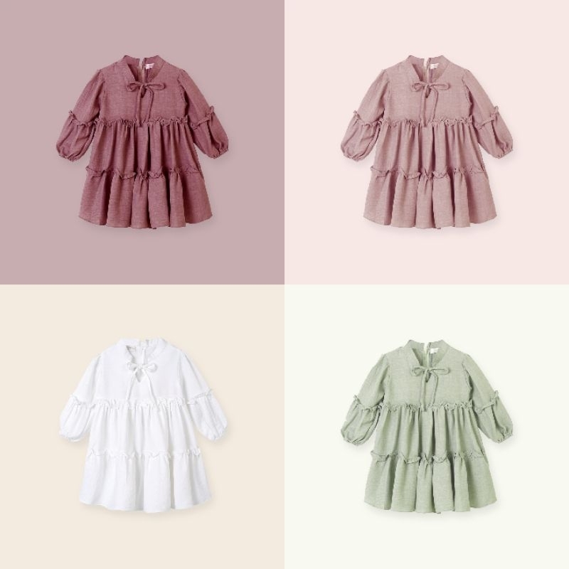 Minikana - Rowena Dress | DRESS BAYI ANAK PEREMPUAN PASTEL SAGE