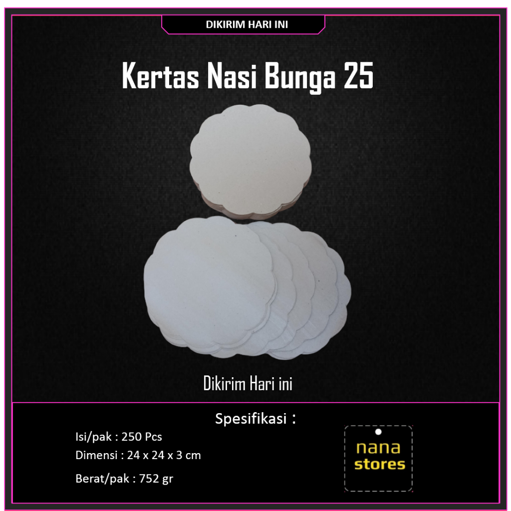 

Kertas Nasi Bunga Ekonomis Isi 250 Lembar