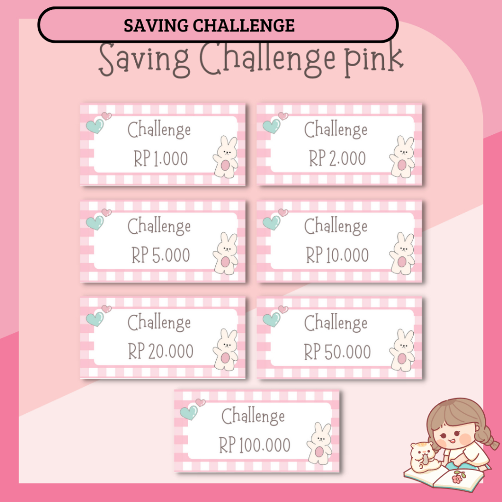 

(1SET) STICKER SAVING CHALLENGE MENABUNG ASYIK TARGET NABUNG