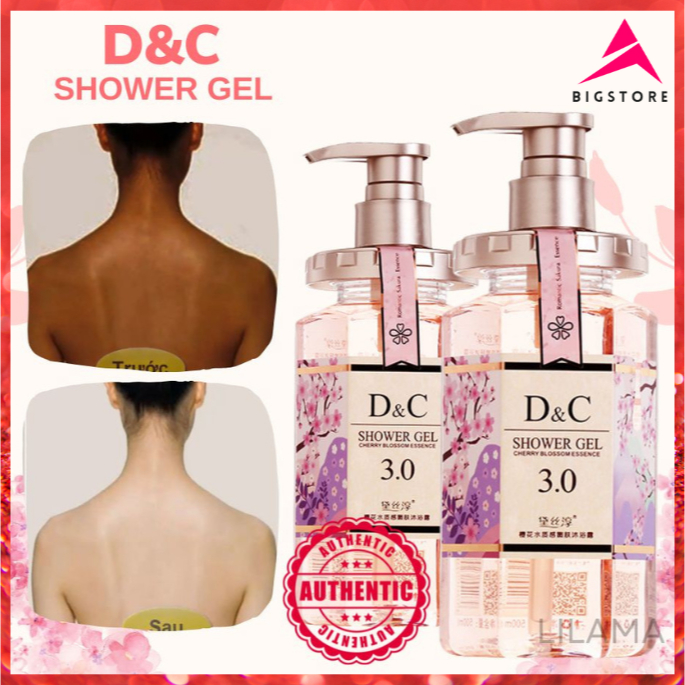 D&C Shower Gel Korea Natural whitening Body Wash mandi bunga sakura Melembabkan Kulit Mengembalikan