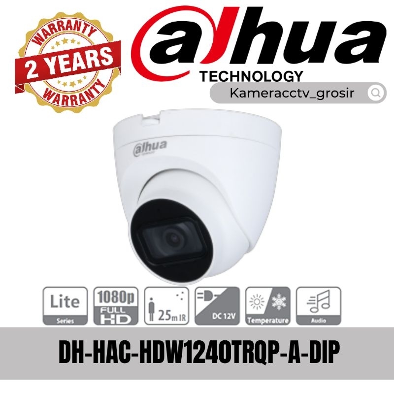 CAMERA CCTV 2MP DAHUA LITE INDOOR DH-HAC-HDW1240TRQP-A-DIP