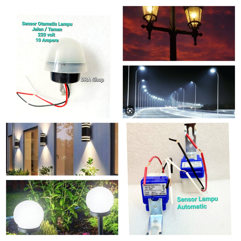 Sensor Cahaya Saklar Lampu Automatis, Sensor lampu jalan Photocell
