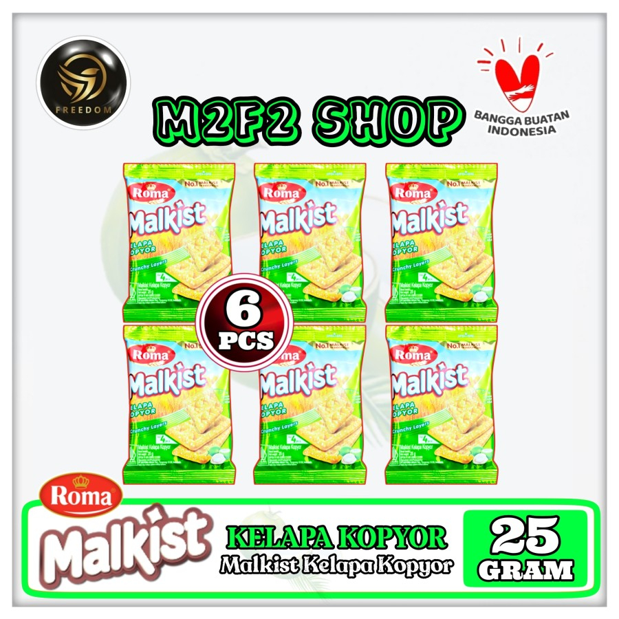 

Roma Biskuit Malkist Kelapa Kopyor Sachet - 25 gr (Kemasan 6 Pcs)