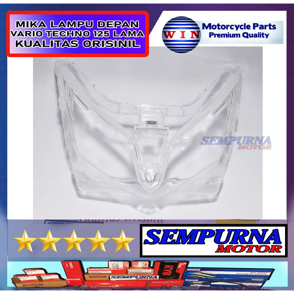 Merek Win Kualitas Original Mika Lampu Depan Vario Techno 125 Old Bohlam 2013 2014 KZR