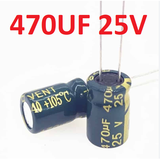 Kapasitor Capacitor ELCO Polar 470uf 25v 470 uf 25 V 470 mikro 25 volt