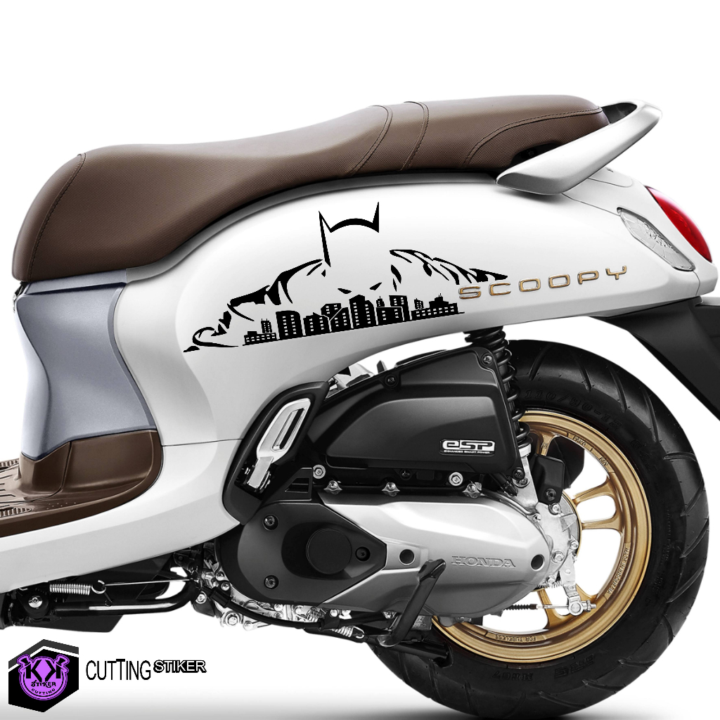 SC.197/STICKERCUTTING/STIKER MOTOR/STRIPING SCOOPY/STIKER SCOOPY/STIKER KARAKTER BATMAN/STIKER KARTU