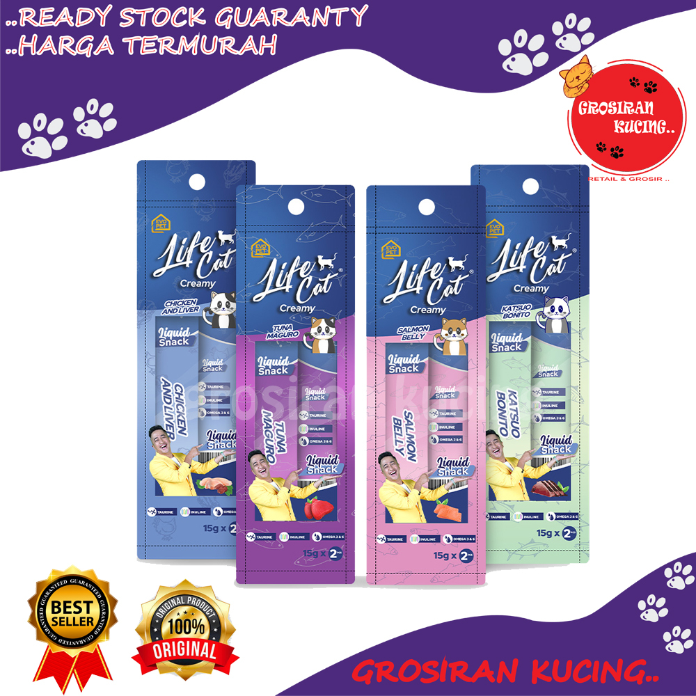 Life Cat Creamy 1pack Snack Kucing