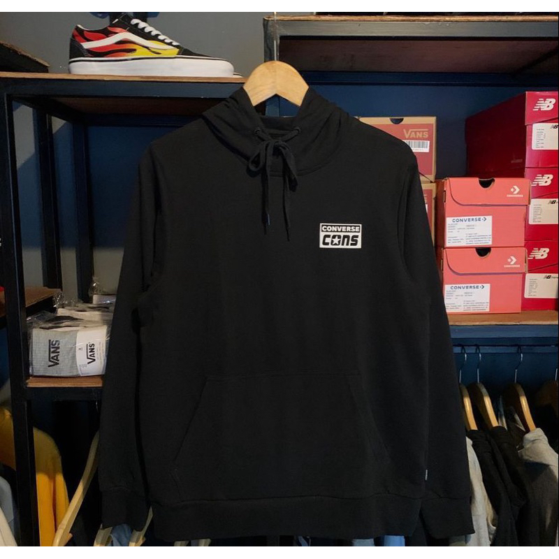 Hoodie Converse CONS Big Logo Black/Grey Original