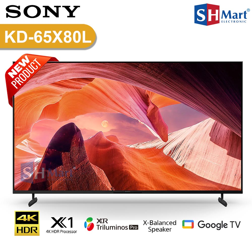 TV SONY BRAVIA 65 INCH KD-65X80L 4K UHD HIGH DYNAMIC RANGE 65X80L NEW 2023 GARANSI RESMI