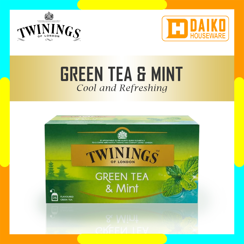 Teh Hijau Twinings Green Tea &amp; Mint Tea 25 x 2gr Teh Hijau Kantong Rasa Mint