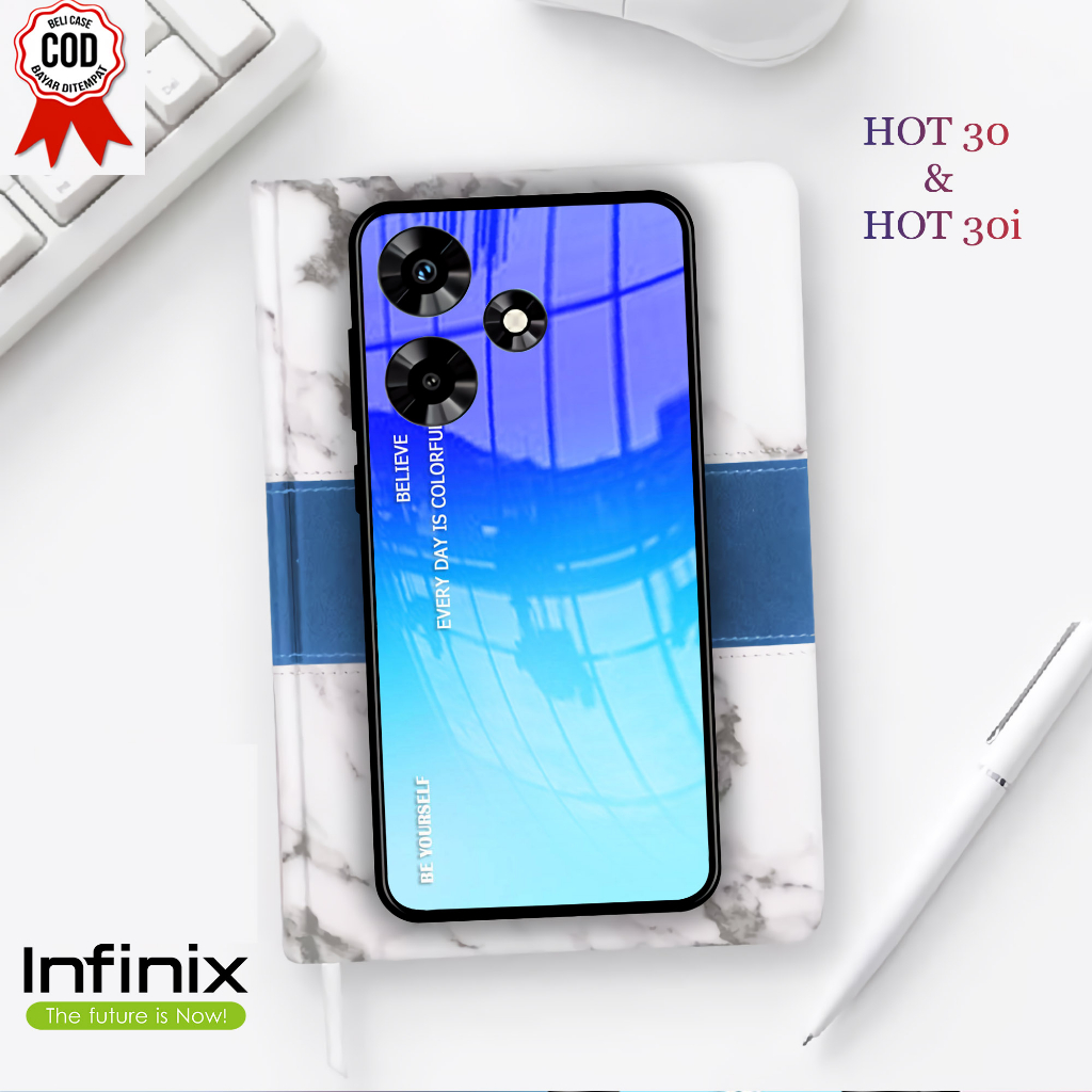 Softcase Kaca INFINIX HOT 30 & 30i  - Case Handphone INFINIX HOT 30 & 30i [T35]