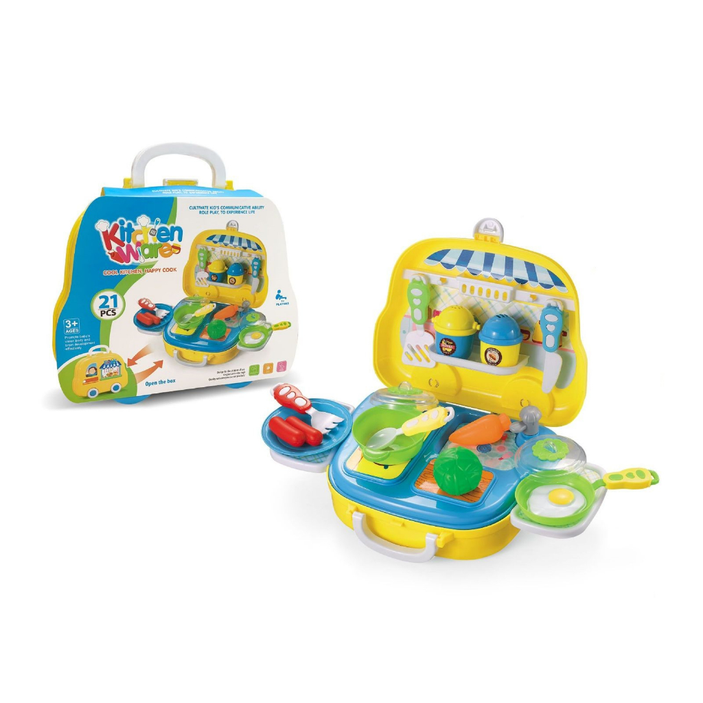 mainan anak kitchen ware set koper - mainan masak-masakan anak kecil -  A108