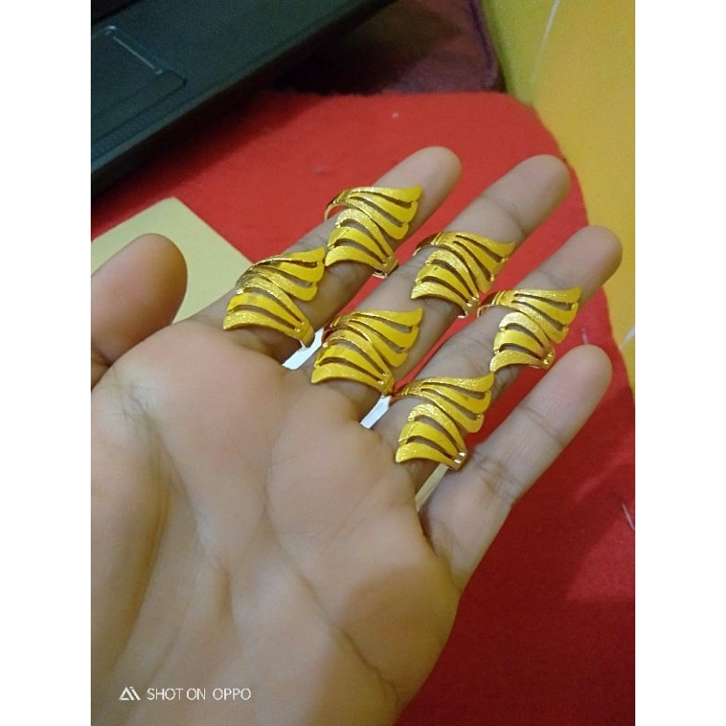 cincin kipas pasir replika emas24k