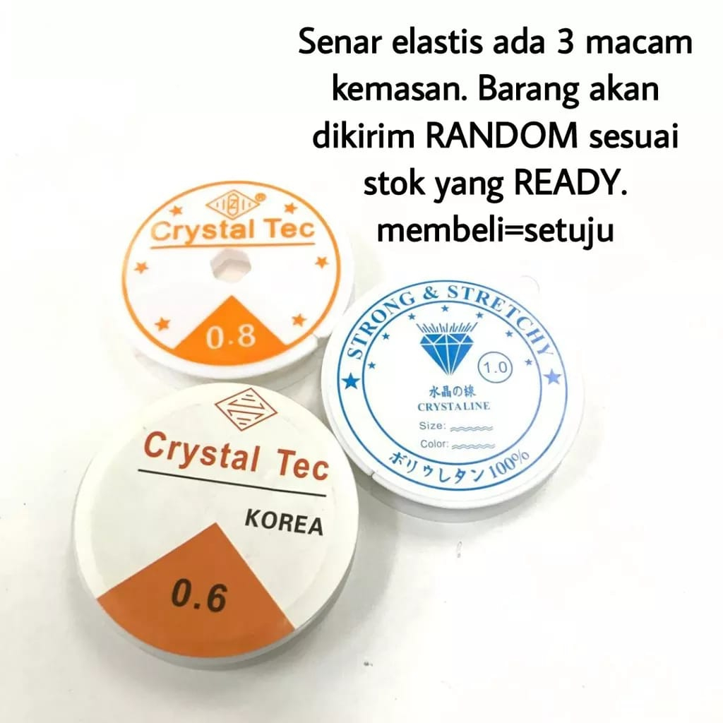 Per Roll - Benang Crystal Tec / Benang Karet / Benang Melar / Tali Senar