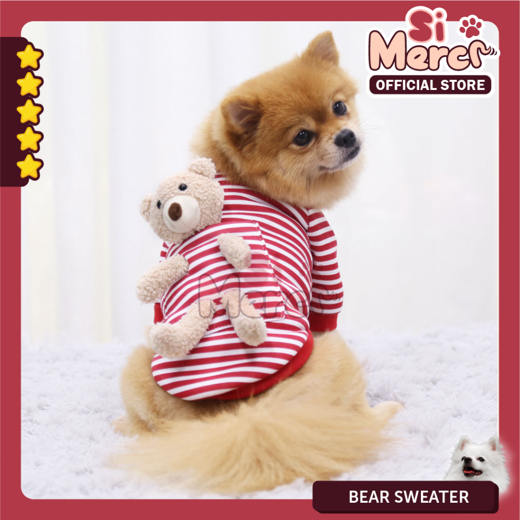 Rompi Sweater Musim Dingin Untuk Anjing/ Sweater Anjing / Sweater Kucing / Jaket Anjing / Jaket Kucing / Baju Anjing Kucing Korea / Baju Anjing / Baju Anjing Lucu / Bear Sweater