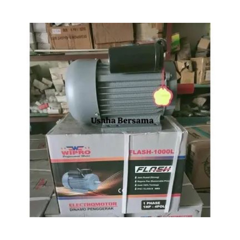 Dinamo Motor Penggerak 1Hp 2P 2850Rpm WIPRO - Dinamo Elektro Motor WIPRO 1 Hp 2P 1 Phase 2800RPM