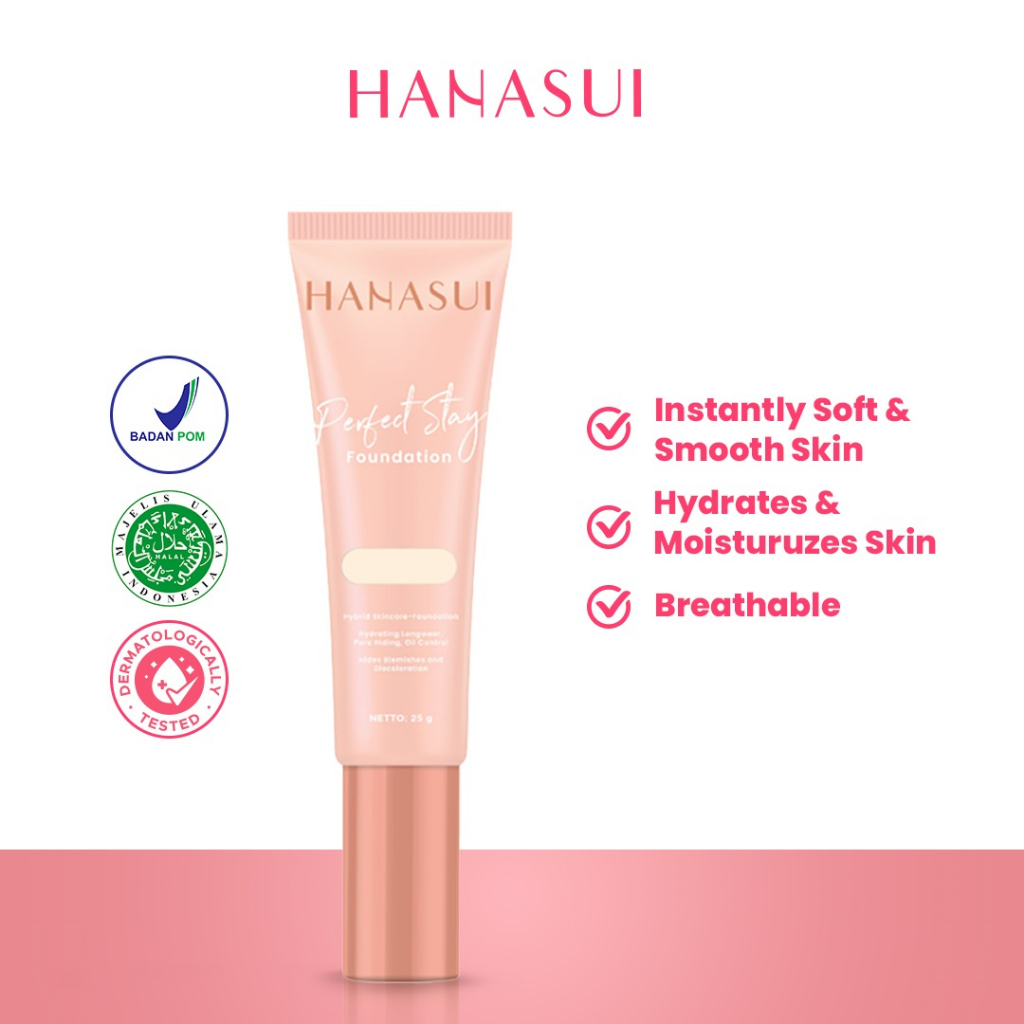❤️VIRGO❤️ Hanasui Power Perfect Stay Liquid Foundation - Tersedia 18 Shades - Virgo Shoop